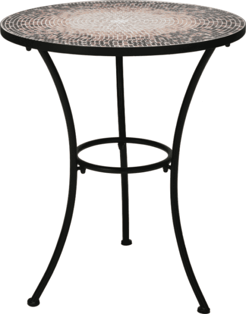 Bistro tafel D60 X H72cm mozaïek brown finish