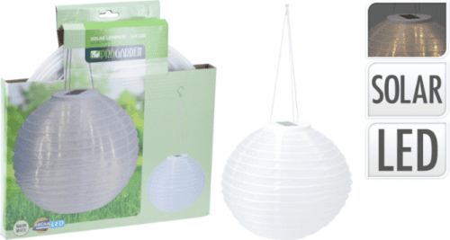 Solarlamp Lampion Balvorm Wit