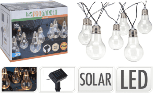 Feestverlichting Solar lampset 10 Lampjes