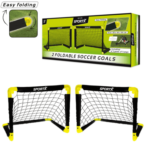 SPORTX Voetbaldoel set 2 goals 55x44x44cm