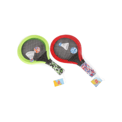 Sun Fun beachraket 48cm 2st. met 2 pl.+bal 4ass.