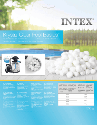 Intex Fiber Balls 500gr wit voor zand-en filterpompen