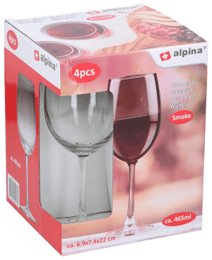 Wijnglas - Smoke 465ml 4st Alpina