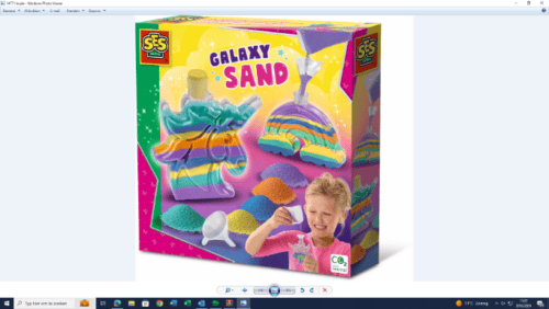 SES Galaxy zandkunst flesjes unicorn en regenboog