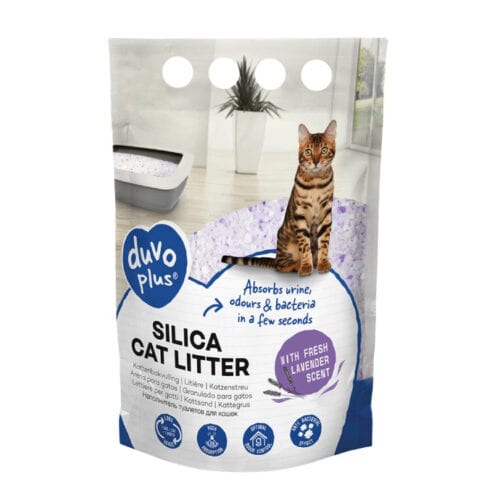 Duvo+ kattenbakvulling/lavendel 5L silica