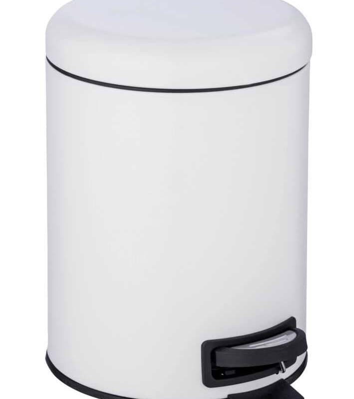 Afvalemmer Leman 3 liter mat wit