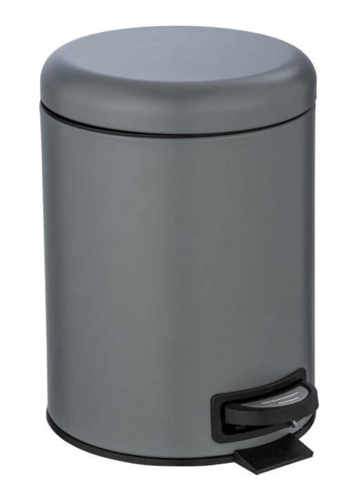 Afvalemmer Leman 3 liter grijs mat
