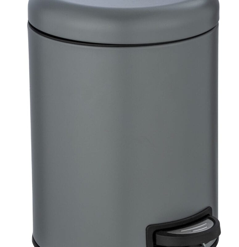 Afvalemmer Leman 3 liter grijs mat