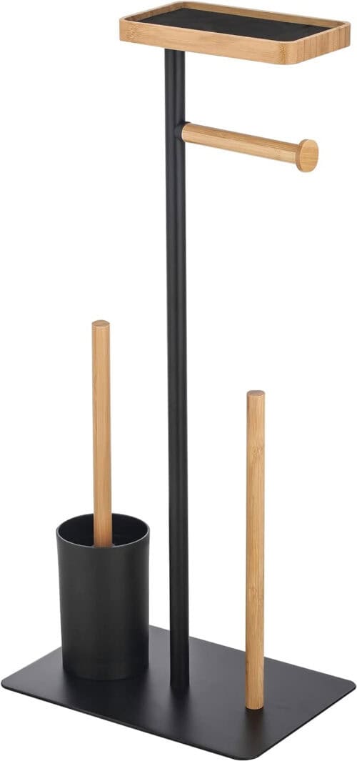 WC-boy 4 in 1 zwart/bamboe