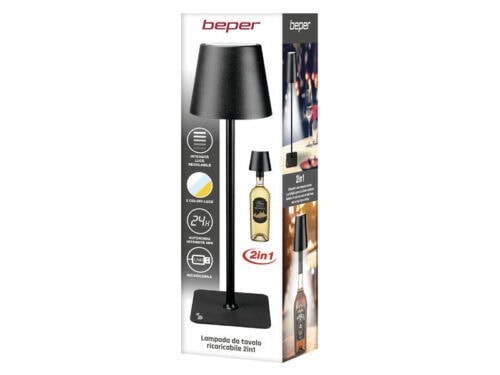 Tafellamp 2in1 oplaadbaar zwart