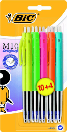 Bic balpen M10 ultracolours 10+4st