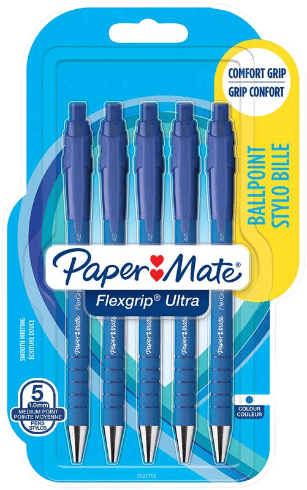 Papermate Flexgrip balpen M 5st retractable