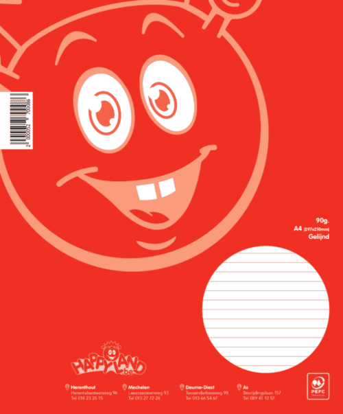 Cursusblok gelijnd Happyland 90gr 2.0