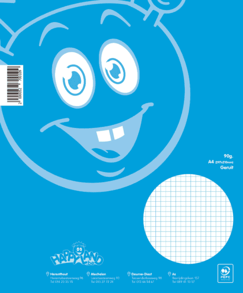 Cursusblok geruit Happyland 90gr 2.0