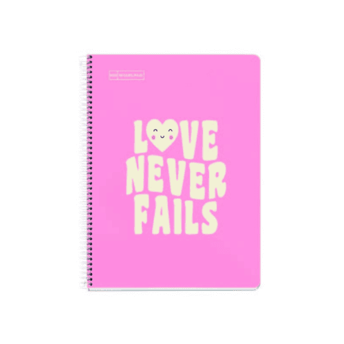 Miquelrius Notaboek A4 "Messages" geruit 5mm 80 blad-Pink