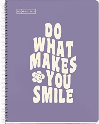 Miquelrius Notaboek A4 "Messages" geruit 5mm 80 blad-Purple