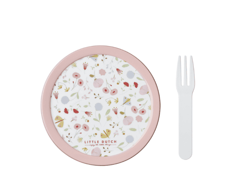 Mepal fruitbox + vorkje Flowers & Butterflies