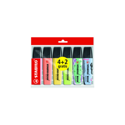 Stabilo Boss pastel 4+2 gratis