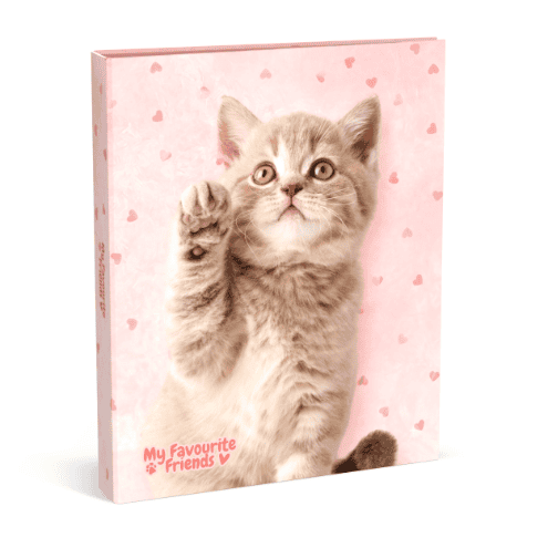 Lan.favourite friends ringband A4 cat pink 2 ringen