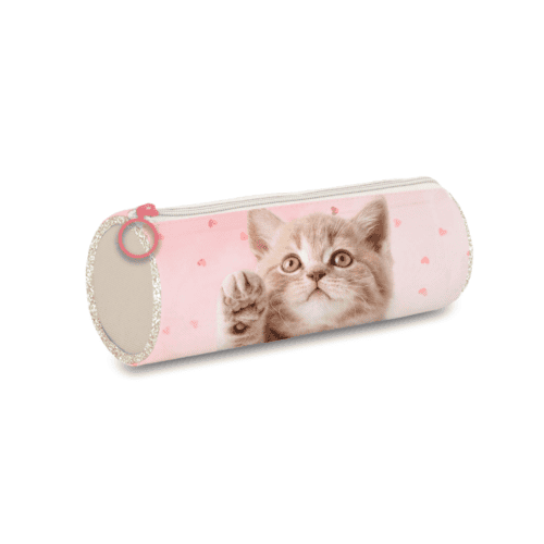 Lan.favourite friends pennenzak cat pink rond 23cm