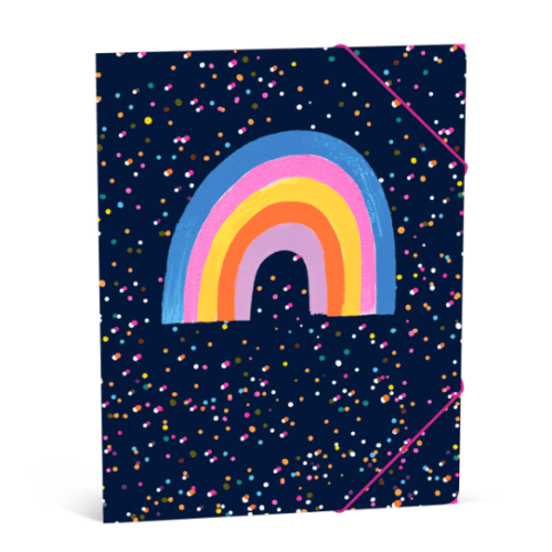 Lan.paper salad  elastomap A4 rainbow blue
