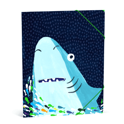 Lan.paper salad elastomap A4 shark blue