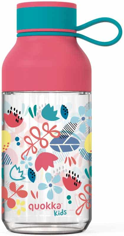 Quokka kids tritan fles 430ML ice bloemen