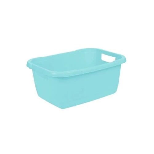 Wasmand aenna gesloten 55x40x23cm blauw nordic keeper