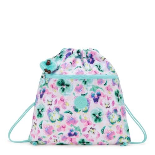 Kipling turn-zwemtas aqua blossom