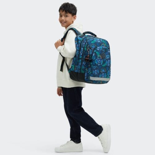 Kipling rugzak Class room blue monkey fun