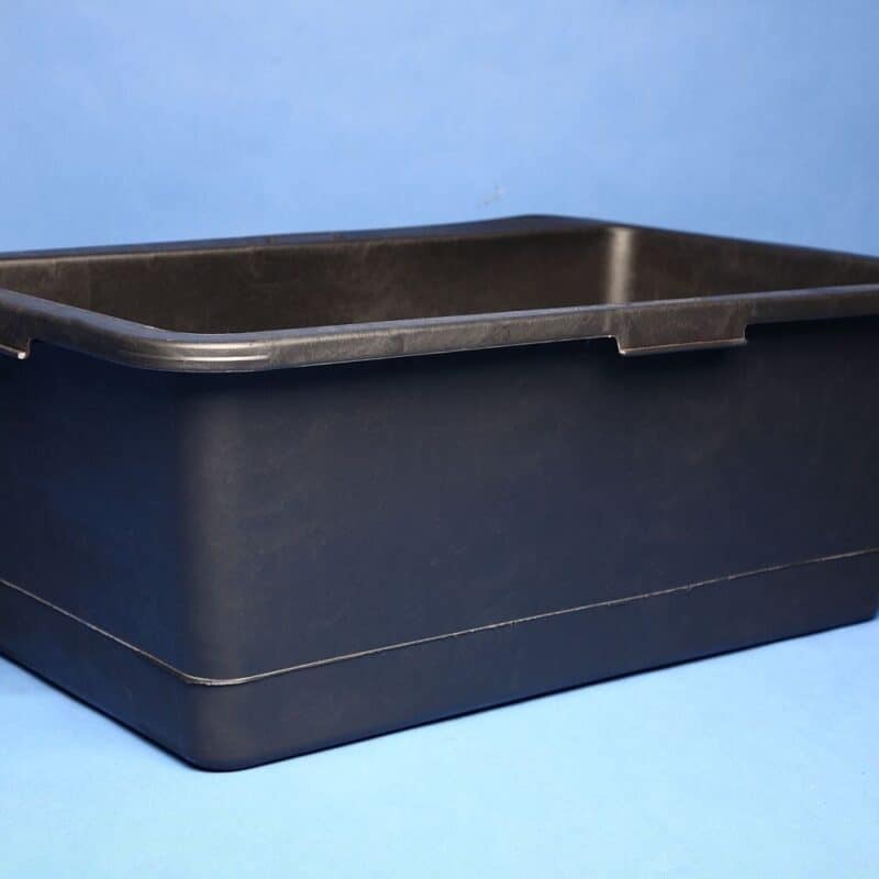 Cleany Kuip rechthoekig 80L zwart 75X52X29cm