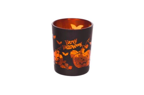 Theelichth.dia5,6cm glas zwart