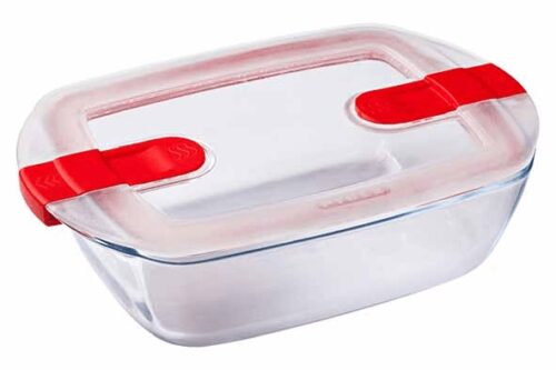 Pyrex ovenschaal rechthoekig 2.5L met deksel