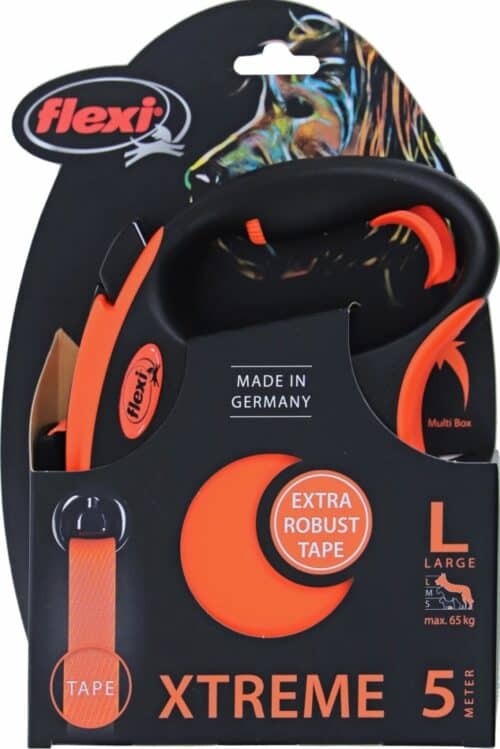 Flexi Extreme/lint L/5m orange/zwart