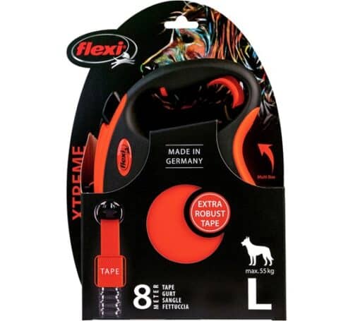 Flexi Extreme/lint L/8m orange/zwart