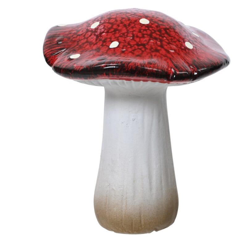 Paddenstoel terracotta h12.30cm rood/kleur
