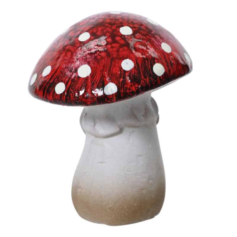 Paddenstoel terracotta h8.40cm rood/kleur