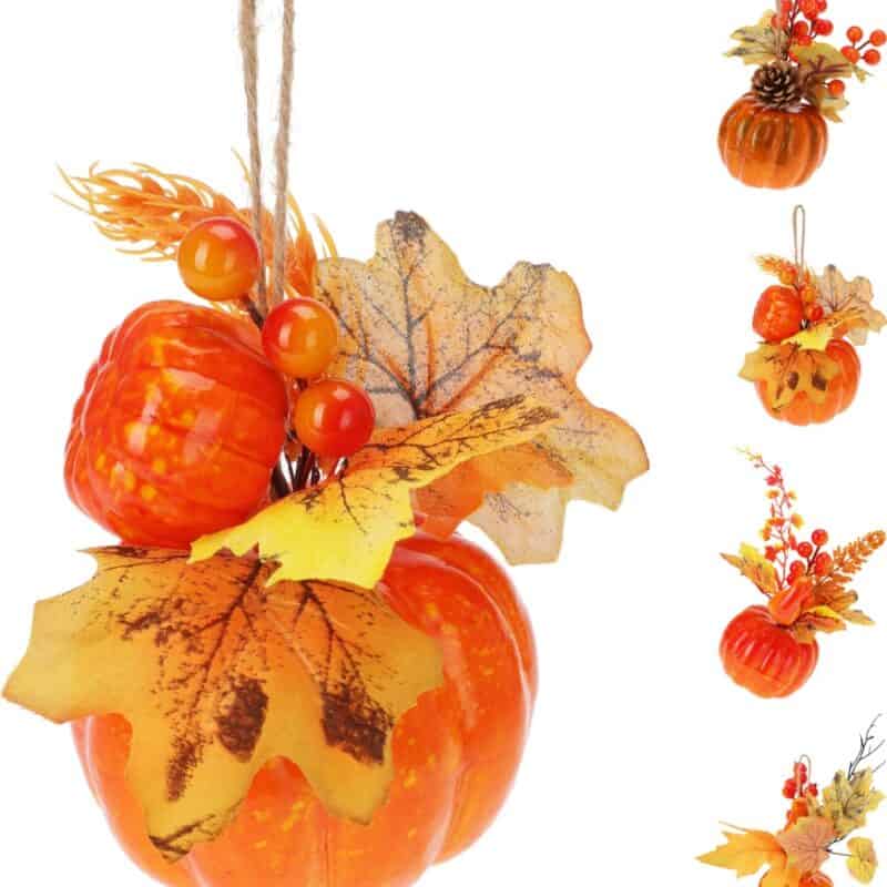 Herfst pompoen hangdeco 4ass