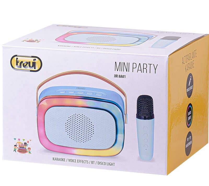 Trevi mini party karaoke blauw xr 8a01