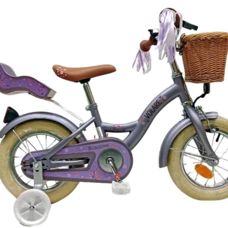 Meisjes fiets 12" blossem purple