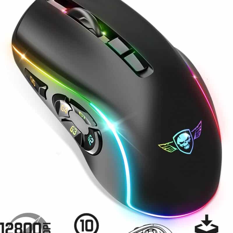 Spirit Gamingmuis elite- m30 12800 dpi 10knoprgb zwart