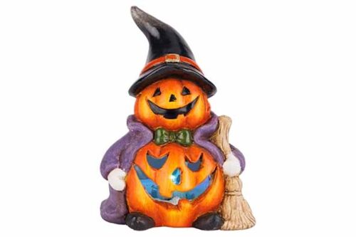 Pompoen led incl. 2X LR44 batt oranje 15cm