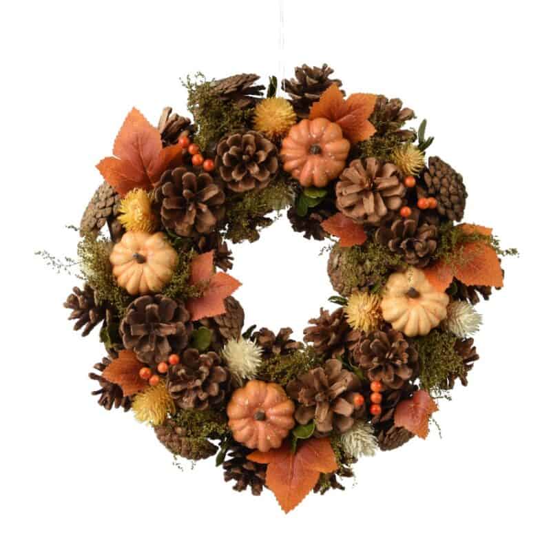 Herfstkrans ø34XH8,5cm oranje/kleur(en)