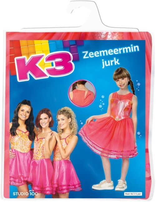 K3 verkleedjurkje "zeemeermin" 3-5j