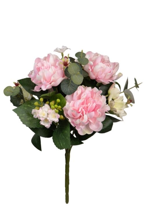 Pioen boeket h36cm roze