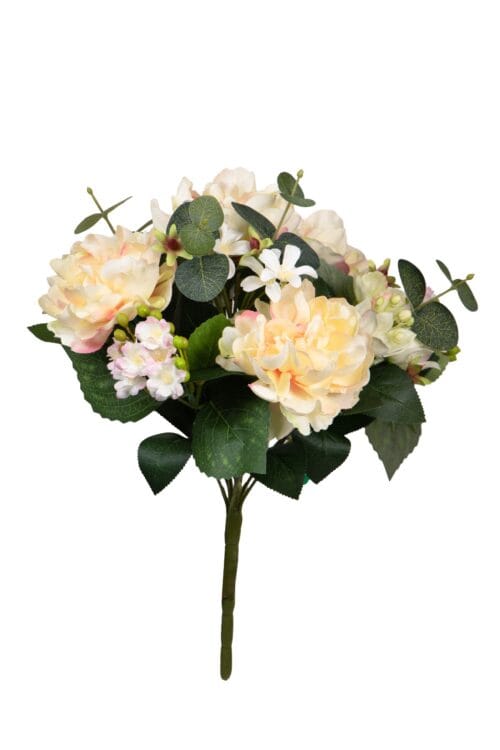 Pioen boeket h36cm zalm