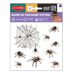 Glow in the dark tattoo - spiders