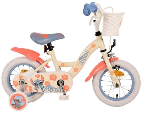 Meisjes fiets 12" Stitch creme
