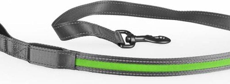 Duvo+ leiband flash light 120cm groen usb nylon