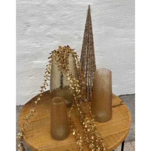 Vaas Rusa shot D8*h16cm in sprinkled zalmkleurig glas